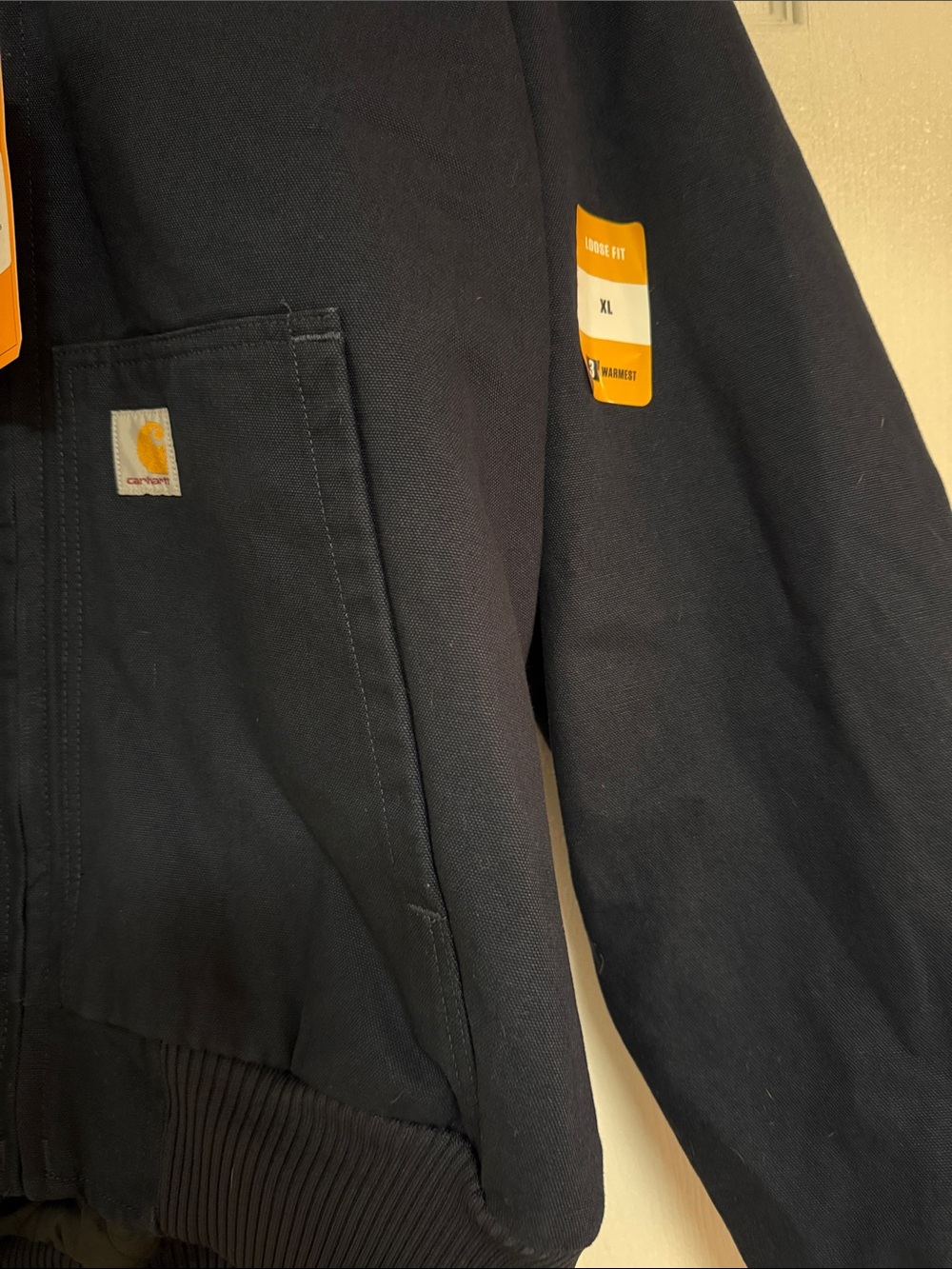 NWT Carhartt Navy Hooded Work Jacket - Picture 6 of 10